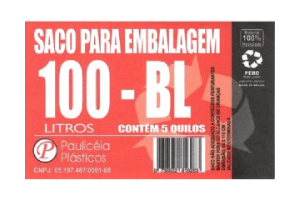 Saco de lixo 100 lts BL reforçado preto