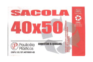 Sacola reciclada - 40 x 50 c/5kgs colorida