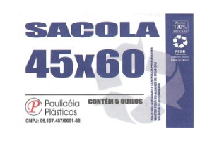 Sacola reciclada - 45x60 c/5kgs leitosa
