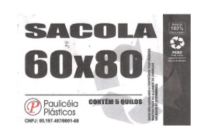 Sacola reciclada - 60 x 80 c/5kgs colorida