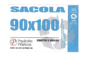 Sacola reciclada - 90 x 1,00 c/5kgs colorida